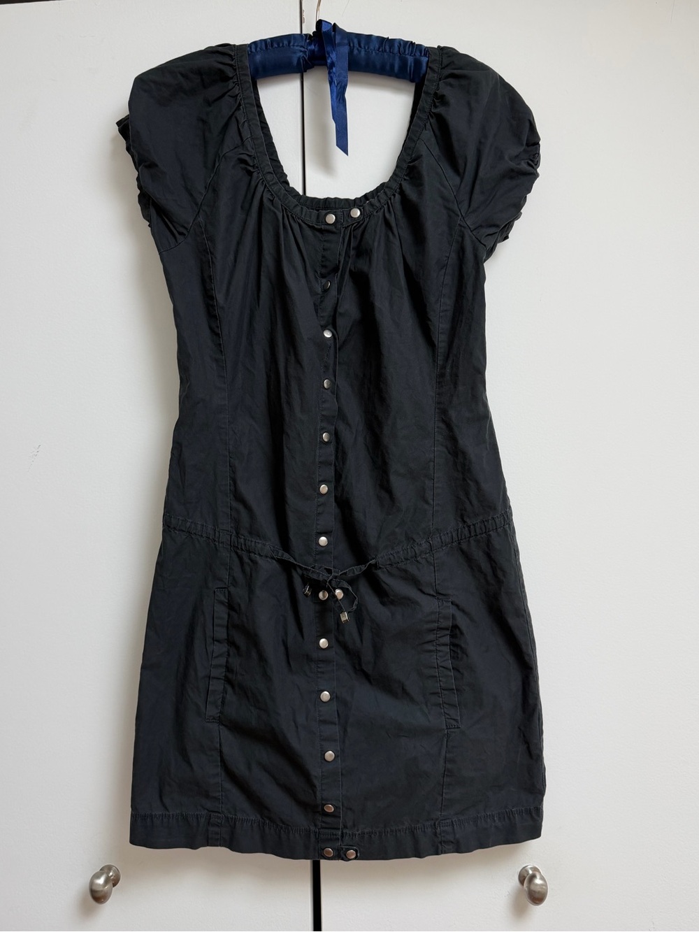 Black Poplin Cotton Dress